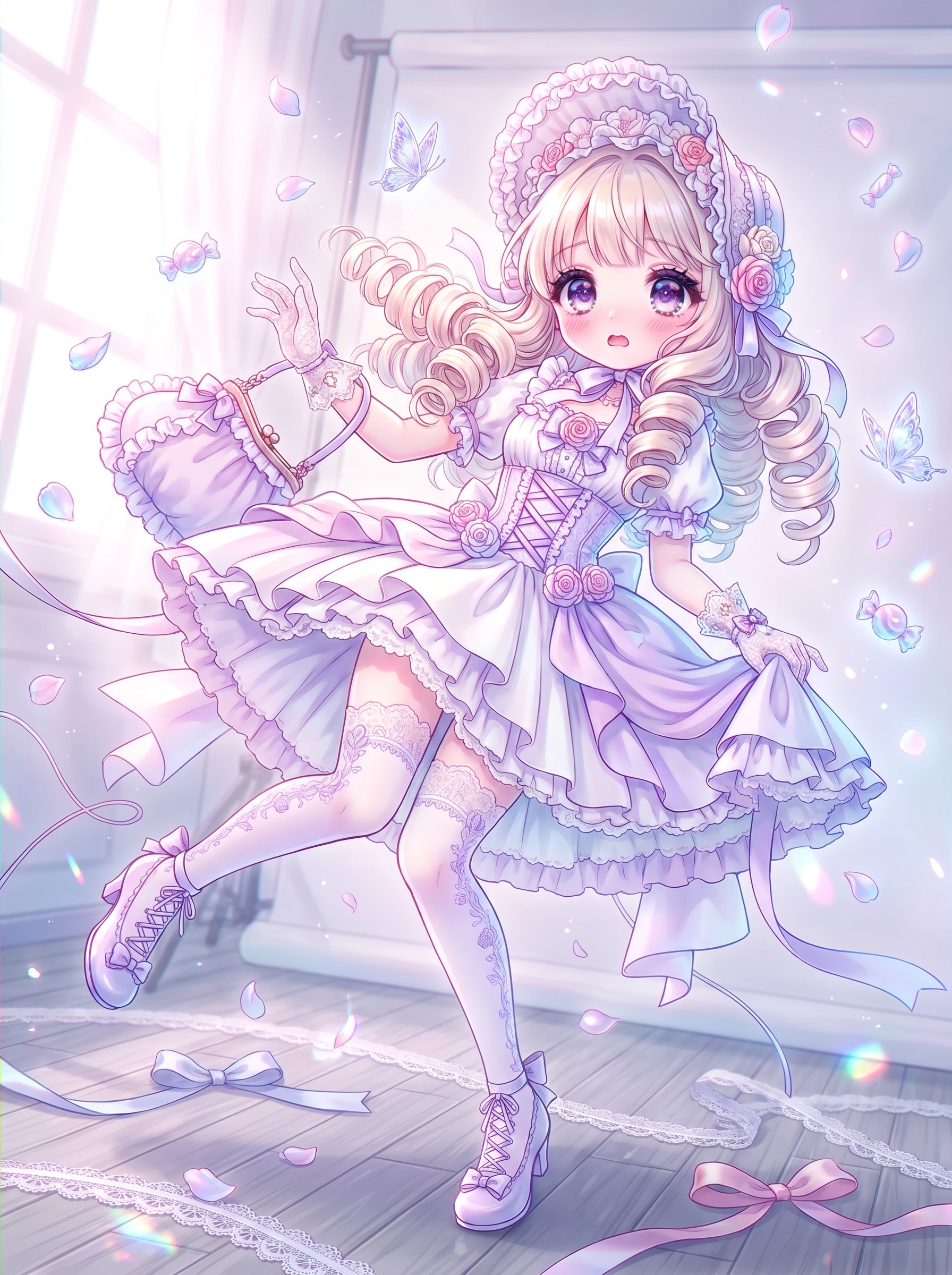 白菫絹霞の麗装 | の人気AIイラスト・グラビア