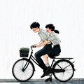 自転車の二人乗り  (昭和時代) 2枚目