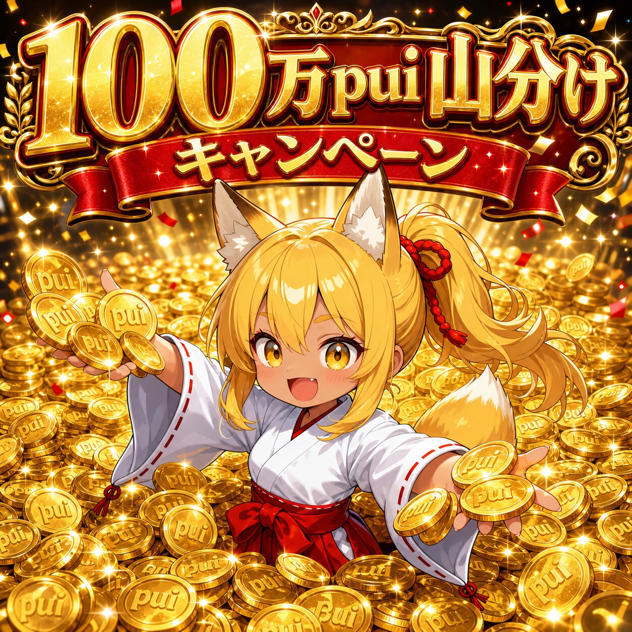 100万pui山分けキャンペーン！！