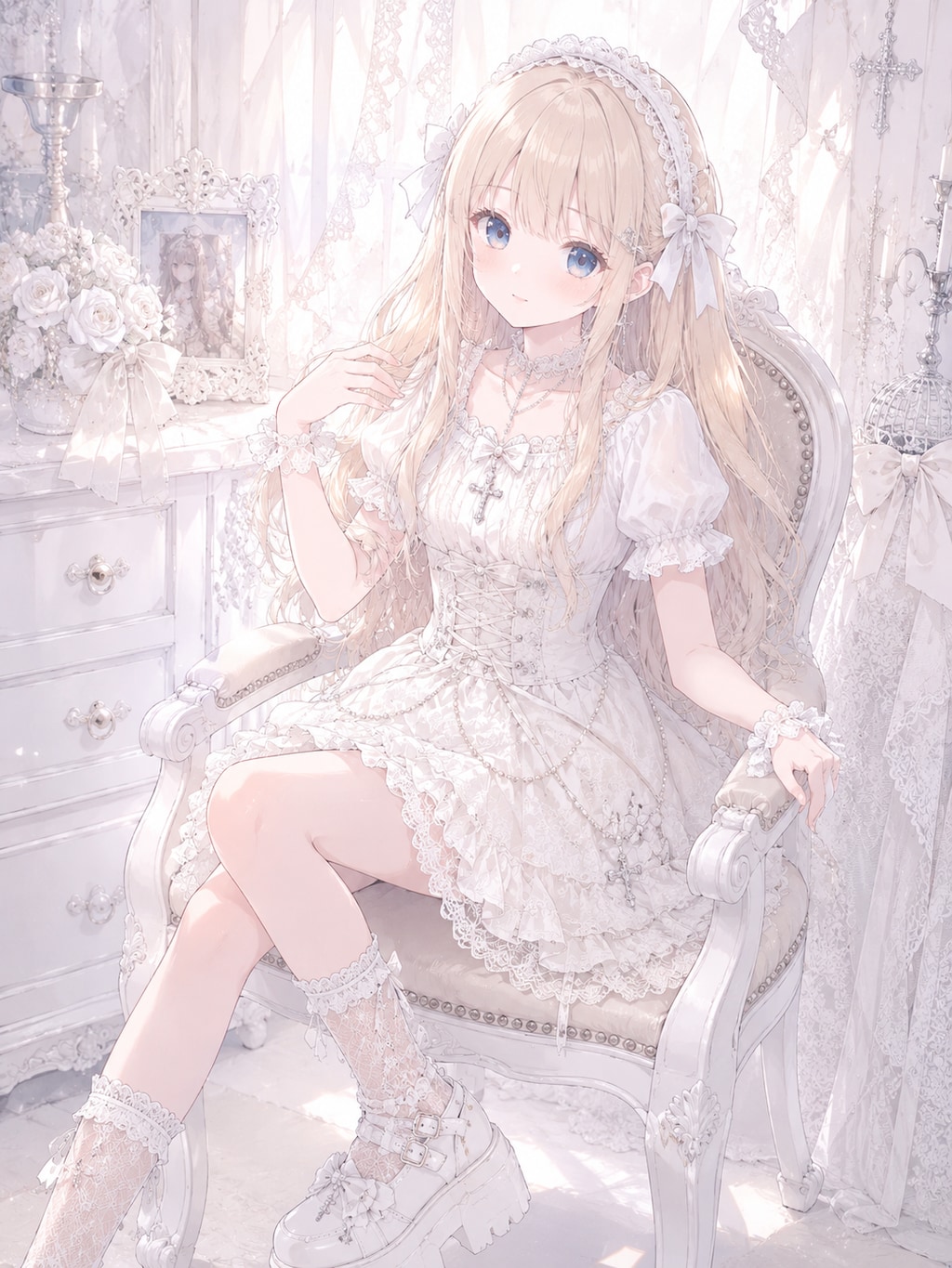 白ゴスロリ