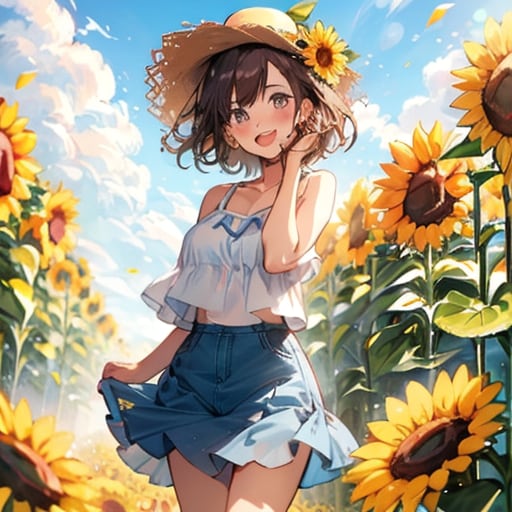 向日葵畑の彼女