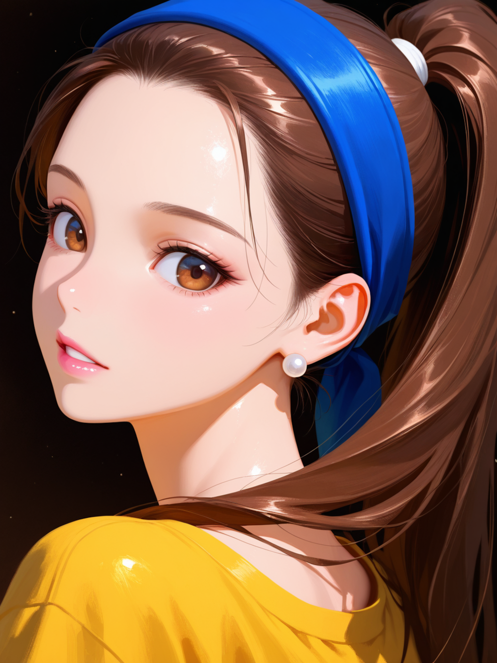 真珠の耳飾りのにこ