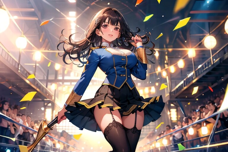 黒髪ロングのマーチングTOPAZ | の人気AIイラスト・グラビア