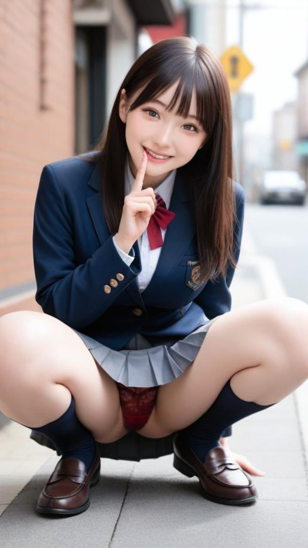 二人だけの秘密　パンチラ×しゃがみ
