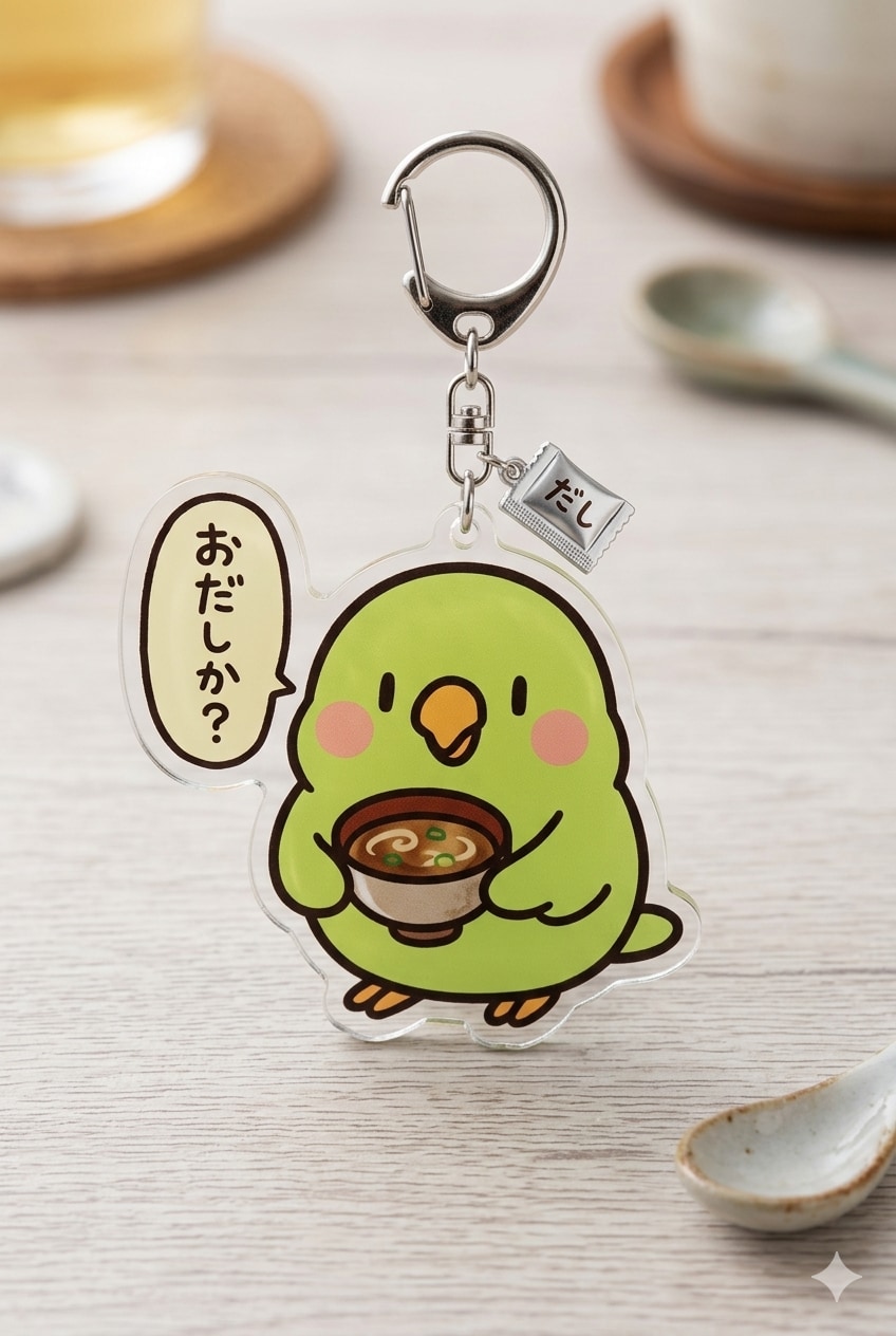 喋るインコのアクリルキーホルダー | の人気AIイラスト・グラビア
