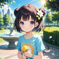 おだんごちゃん🍡と噴水⛲前で待ち合わせ🥰✨ 9枚目
