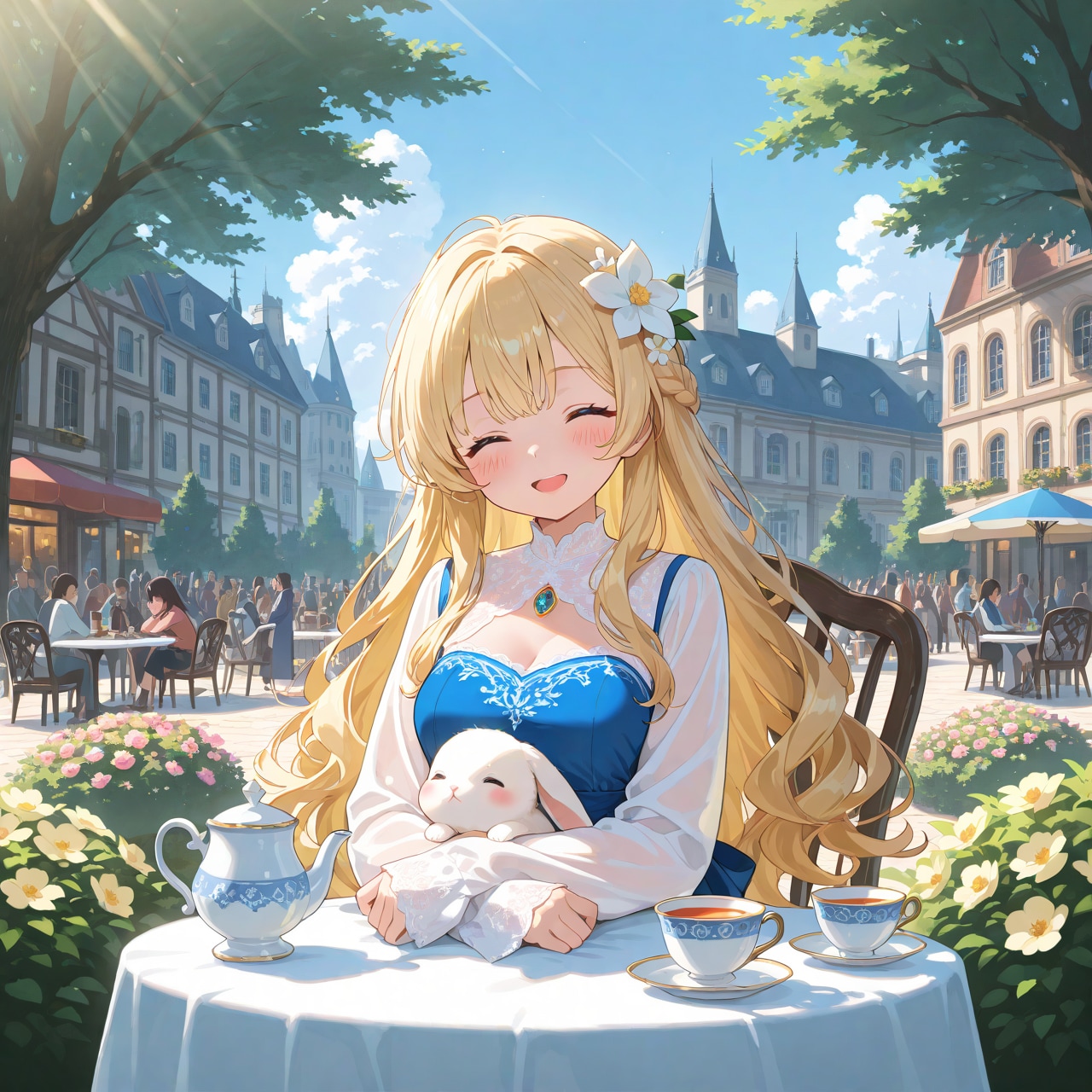 うさぎさんとティータイム | の人気AIイラスト・グラビア