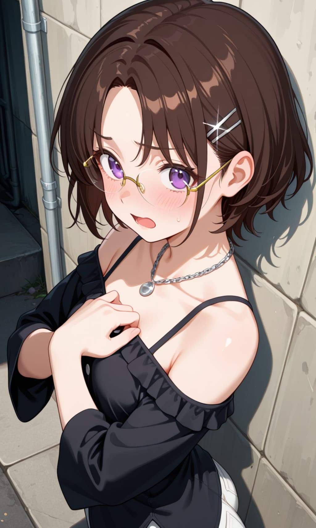 眼鏡っ娘は良からぬ注文を受けて困惑する