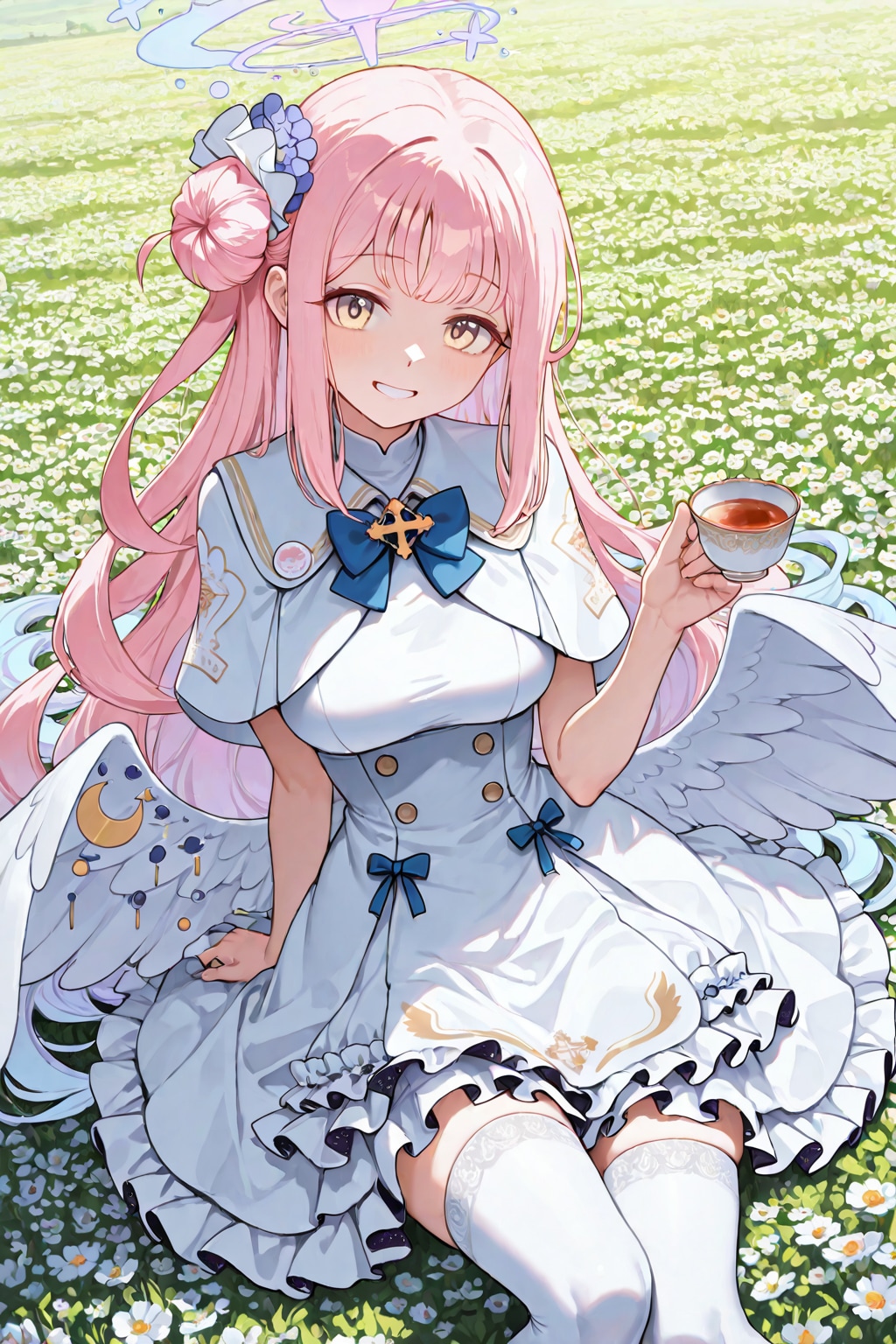 ミカと花畑でお茶会