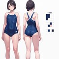 スクール水着の女の子６　設定画 2枚目
