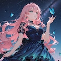 星空×夜空のワンピース 2枚目