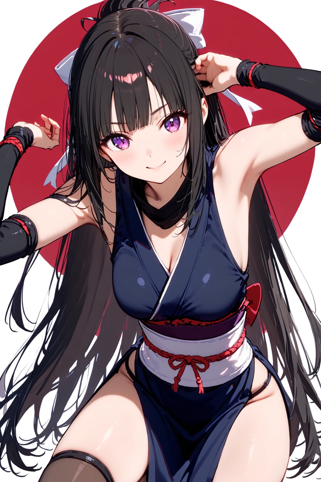 お題「10単語でAI任せ♪」で女忍者さんです