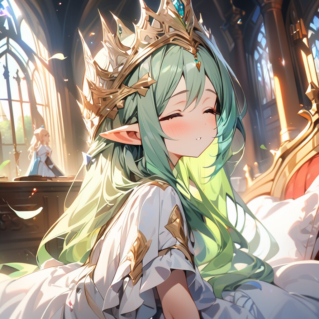 お目覚めのエルフ姫 | の人気AIイラスト・グラビア