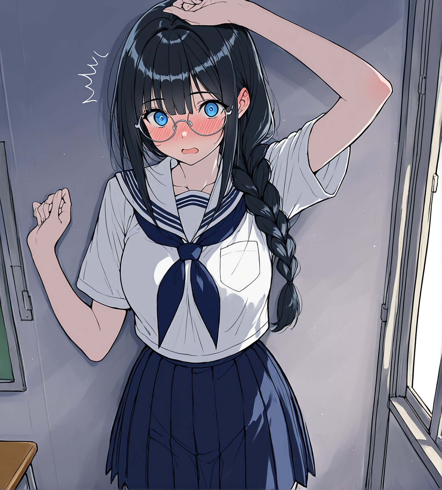 壁ドンされて滅茶苦茶テンパるしおりちゃん
