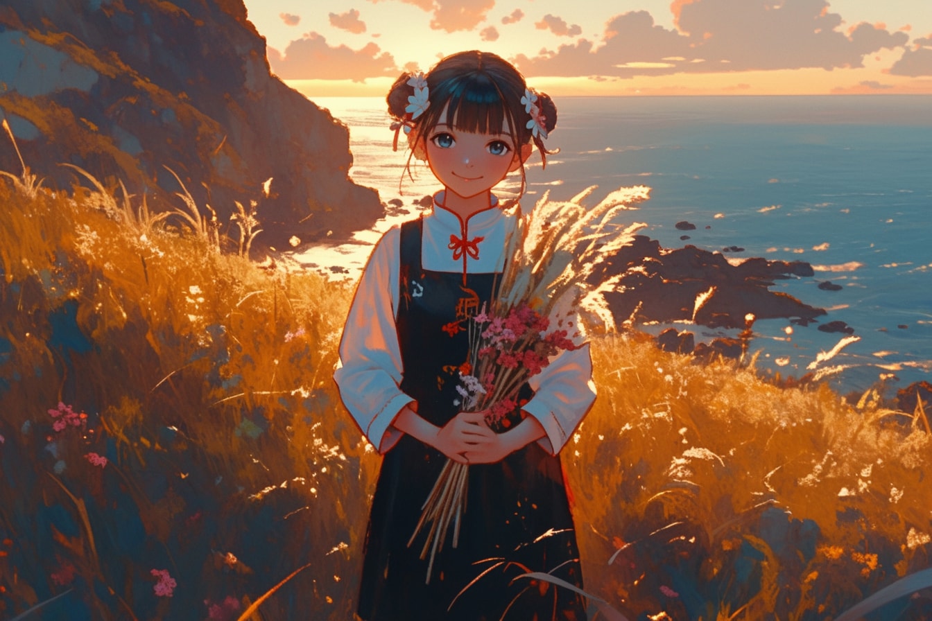 夕暮れのおだんごちゃん🍡✨111 | の人気AIイラスト・グラビア