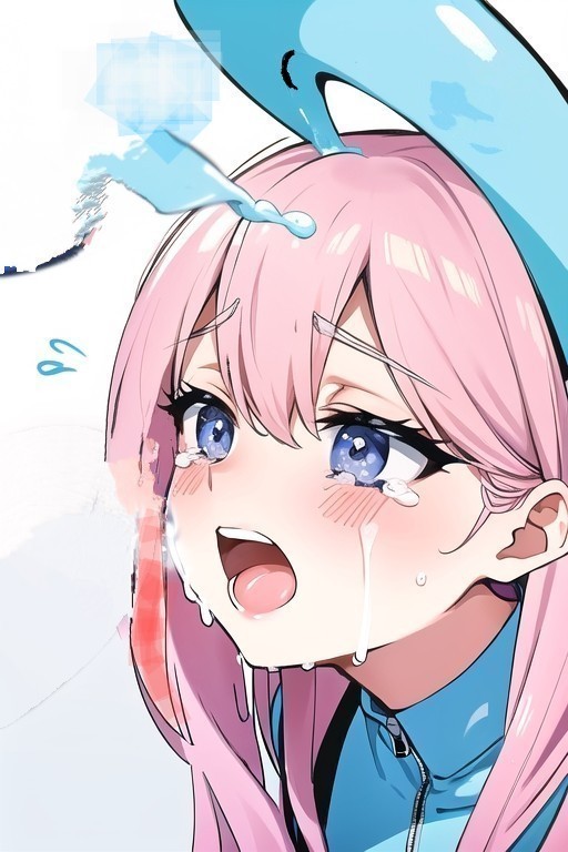 変な生き物に頭へキスされた桃髪娘 | の人気AIイラスト・グラビア