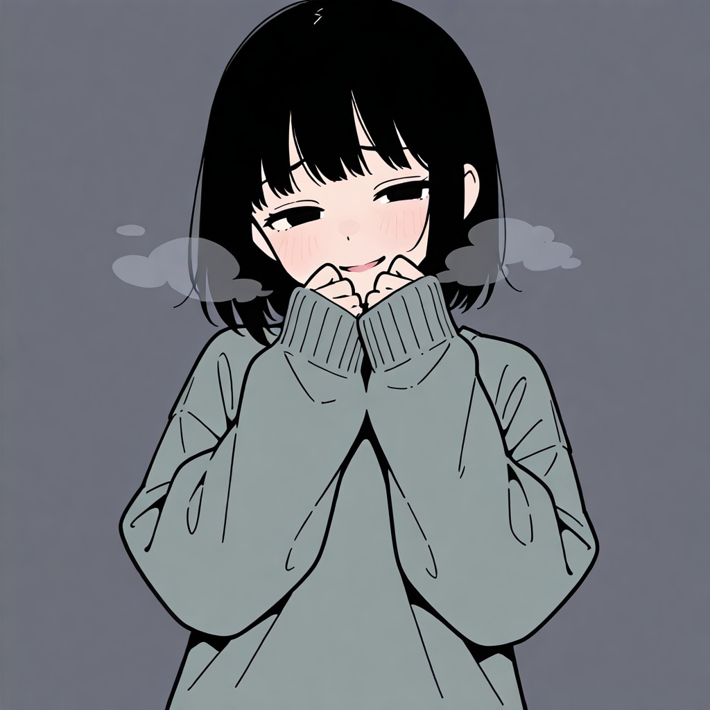 萌え袖ガール
