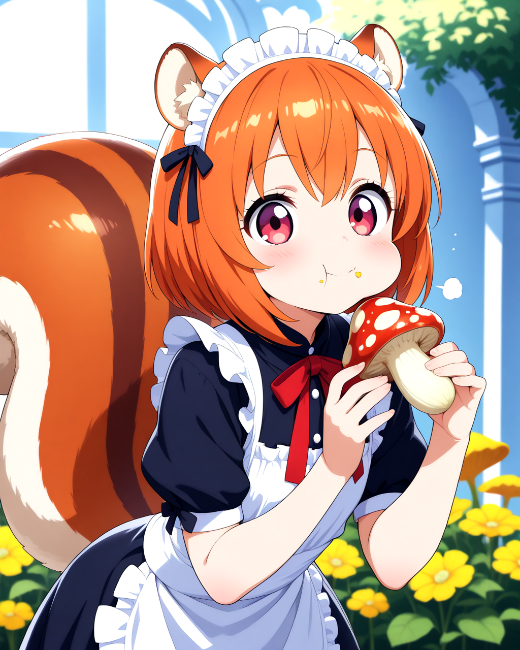 花壇の管理もメイドの大切な仕事です！！