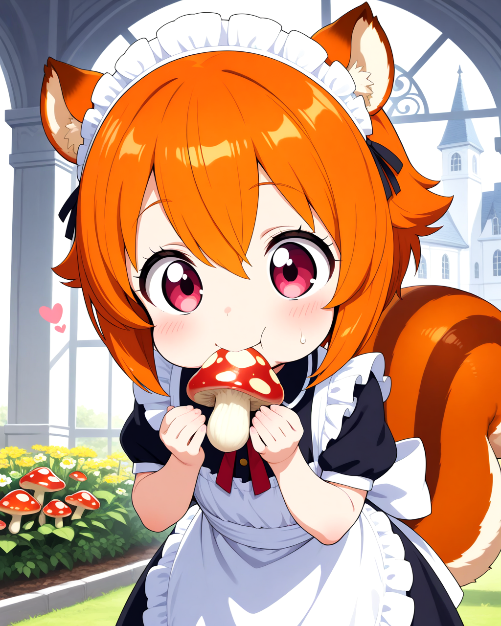 花壇の管理もメイドの大切な仕事です！！