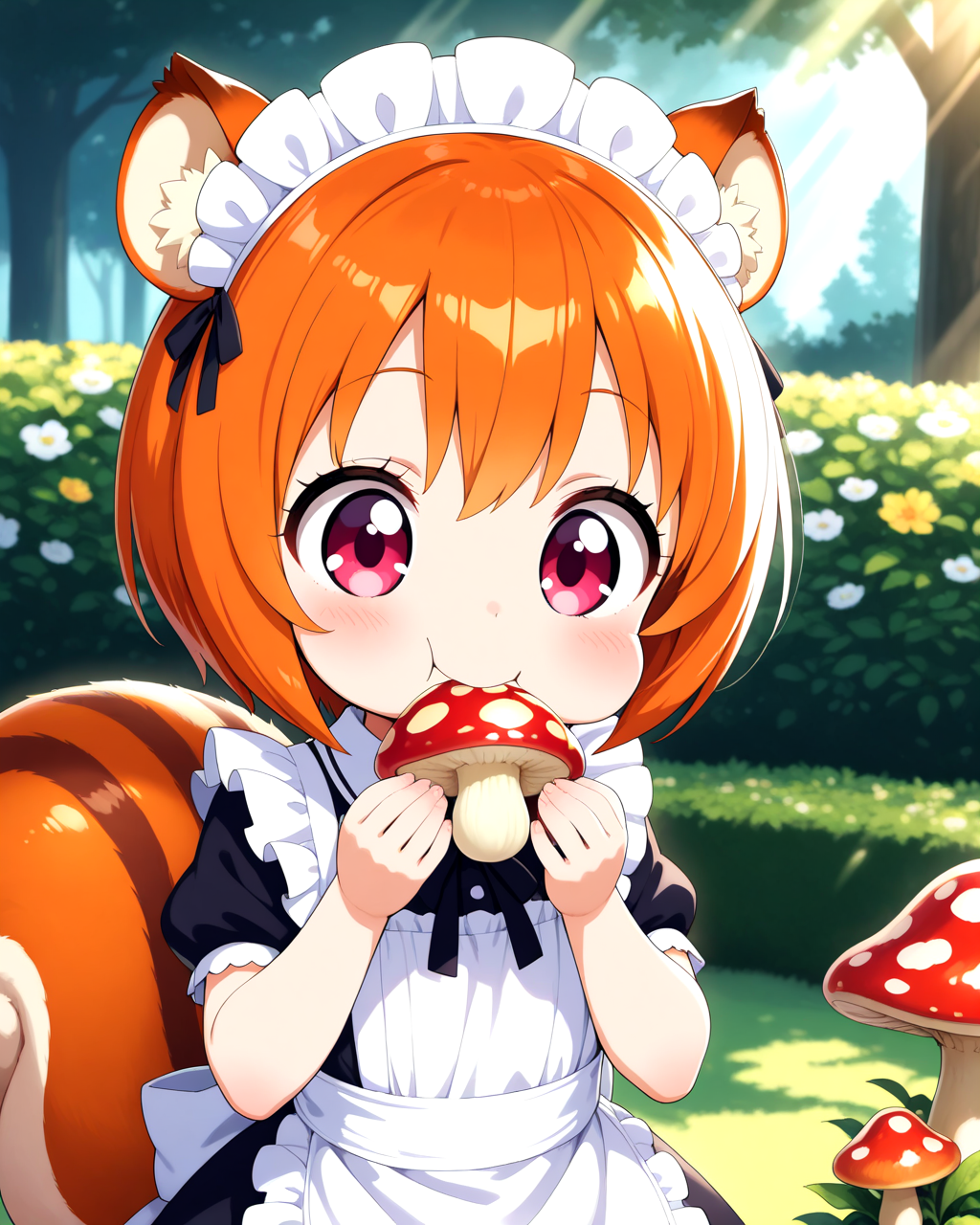 花壇の管理もメイドの大切な仕事です！！