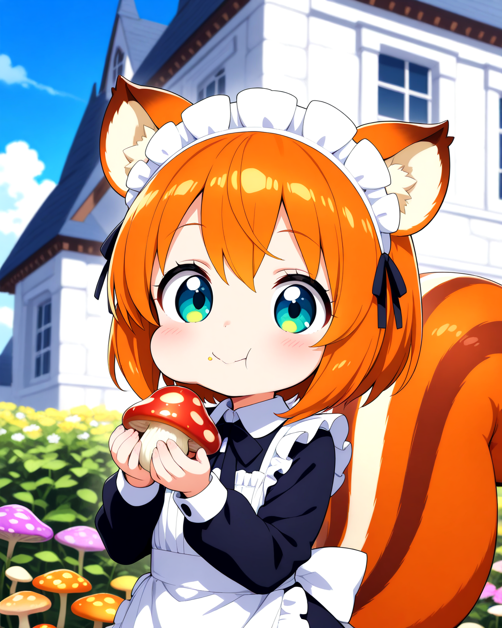 花壇の管理もメイドの大切な仕事です！！