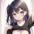 [LoRAtest]ノーブラ服上げ 4枚目