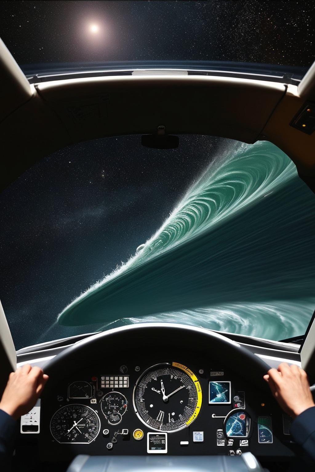 時空の波を発見、これから突入します