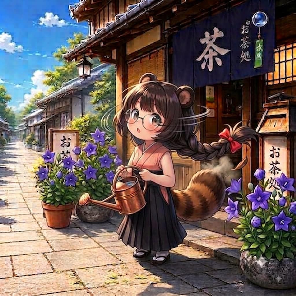 長い三つ編みゆえに