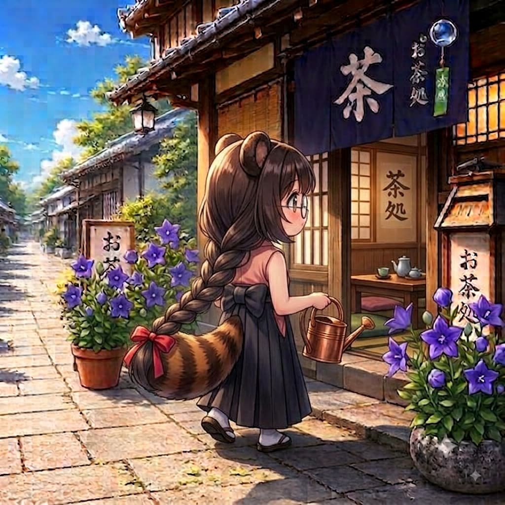 長い三つ編みゆえに