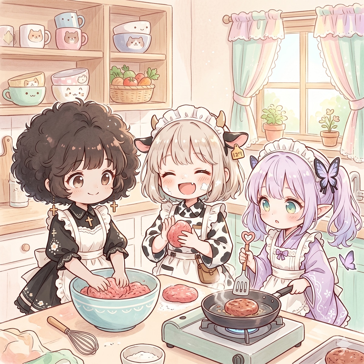 ハンバーグを仕込み中✨