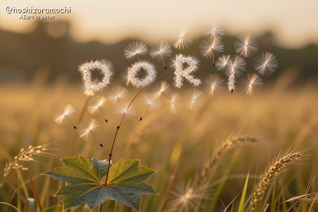 言葉を紡ぐ綿毛植物📝✨