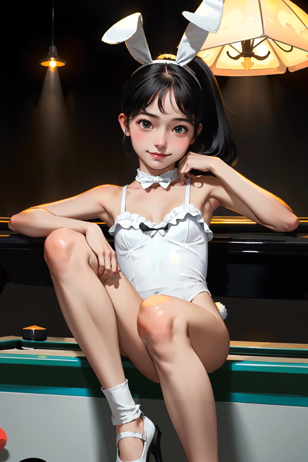 バニーガールとビリヤード