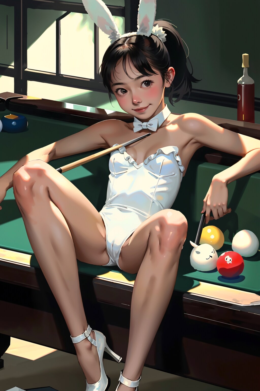 バニーガールとビリヤード