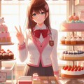 働く女子高生（ケーキ屋さん） 2枚目