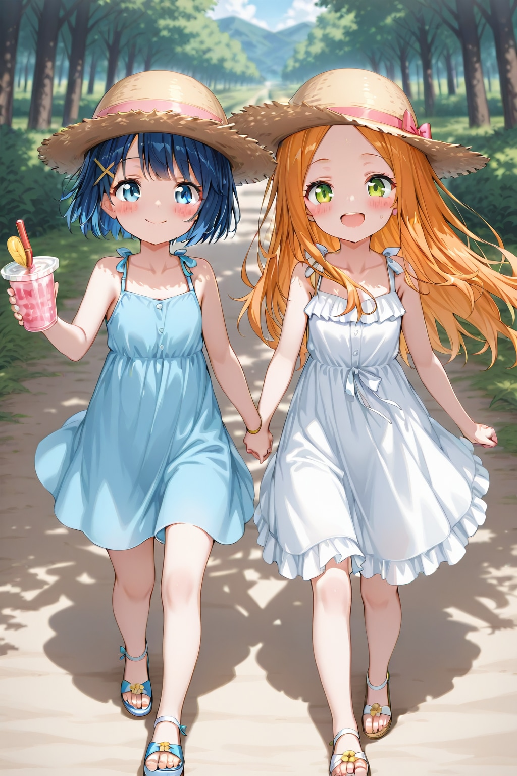 田舎の夏休み、いとこと