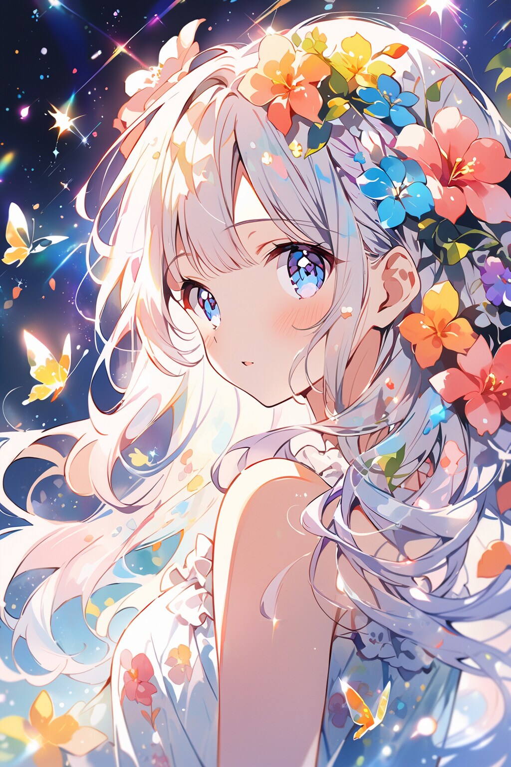夜空に咲く花