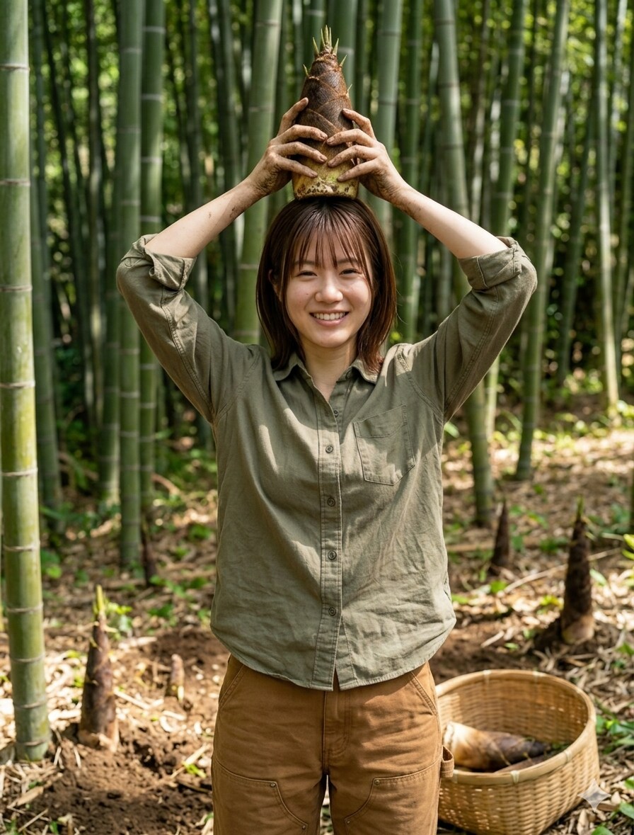 タケノコ収穫！