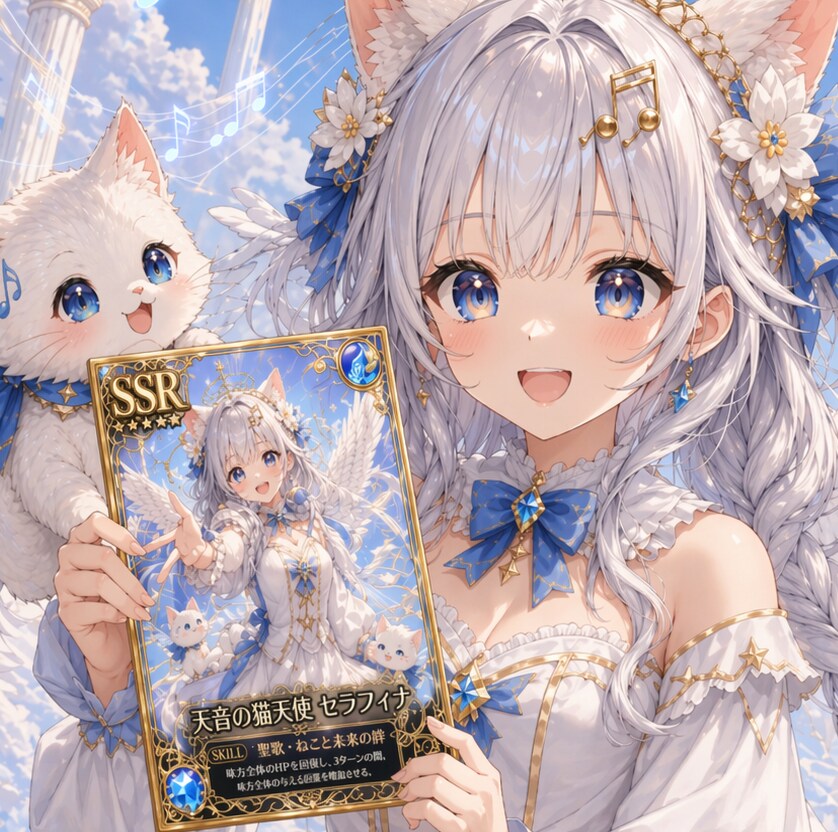 【SSR双子】 天音の猫天使 セラフィナ＆ミルフィア (ChatGPT)