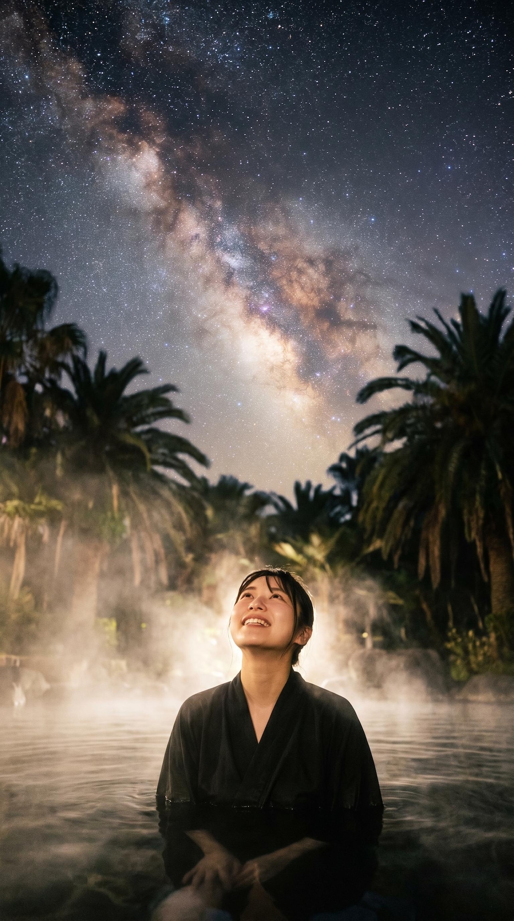 Meteor Shower Above the Palms