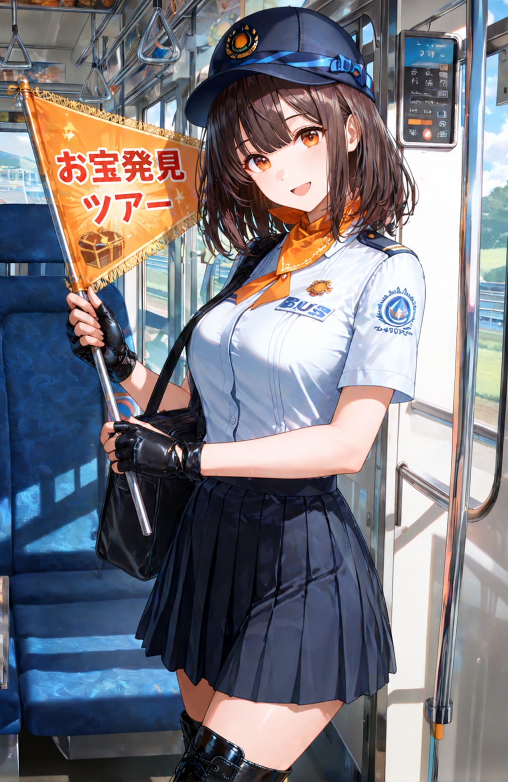お宝発見ツアーのバスドガイド | の人気AIイラスト・グラビア