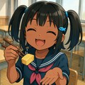 卵焼きを食べさせてくれるこなつちゃん 2枚目