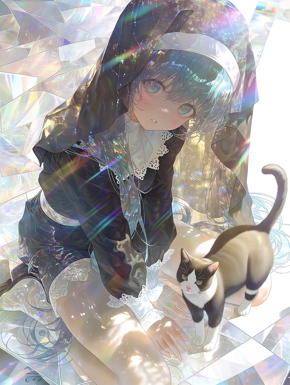 猫とシスター | の人気AIイラスト・グラビア
