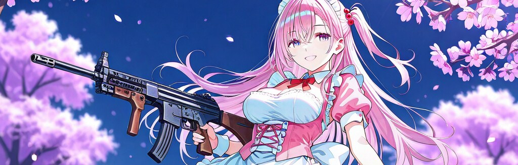 メイドさんアサルトライフルを持ち出して