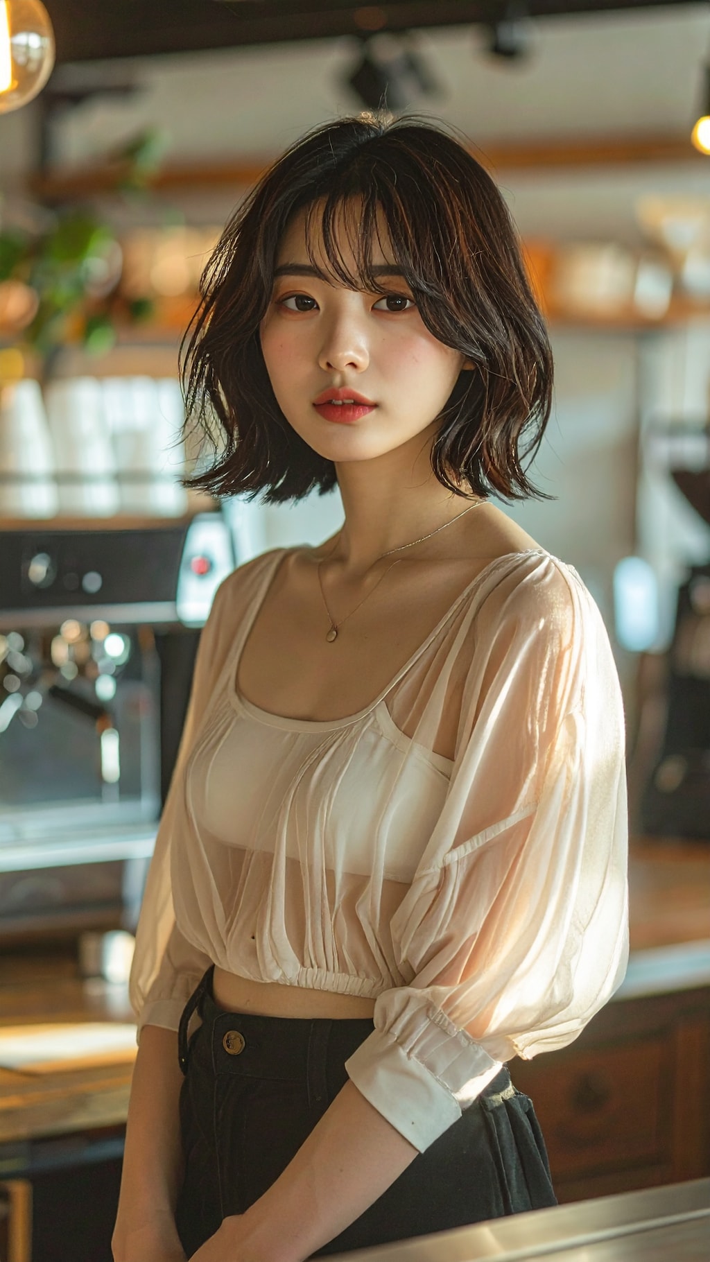 おしゃれだけどちょっと目のやり場に困る店員さん