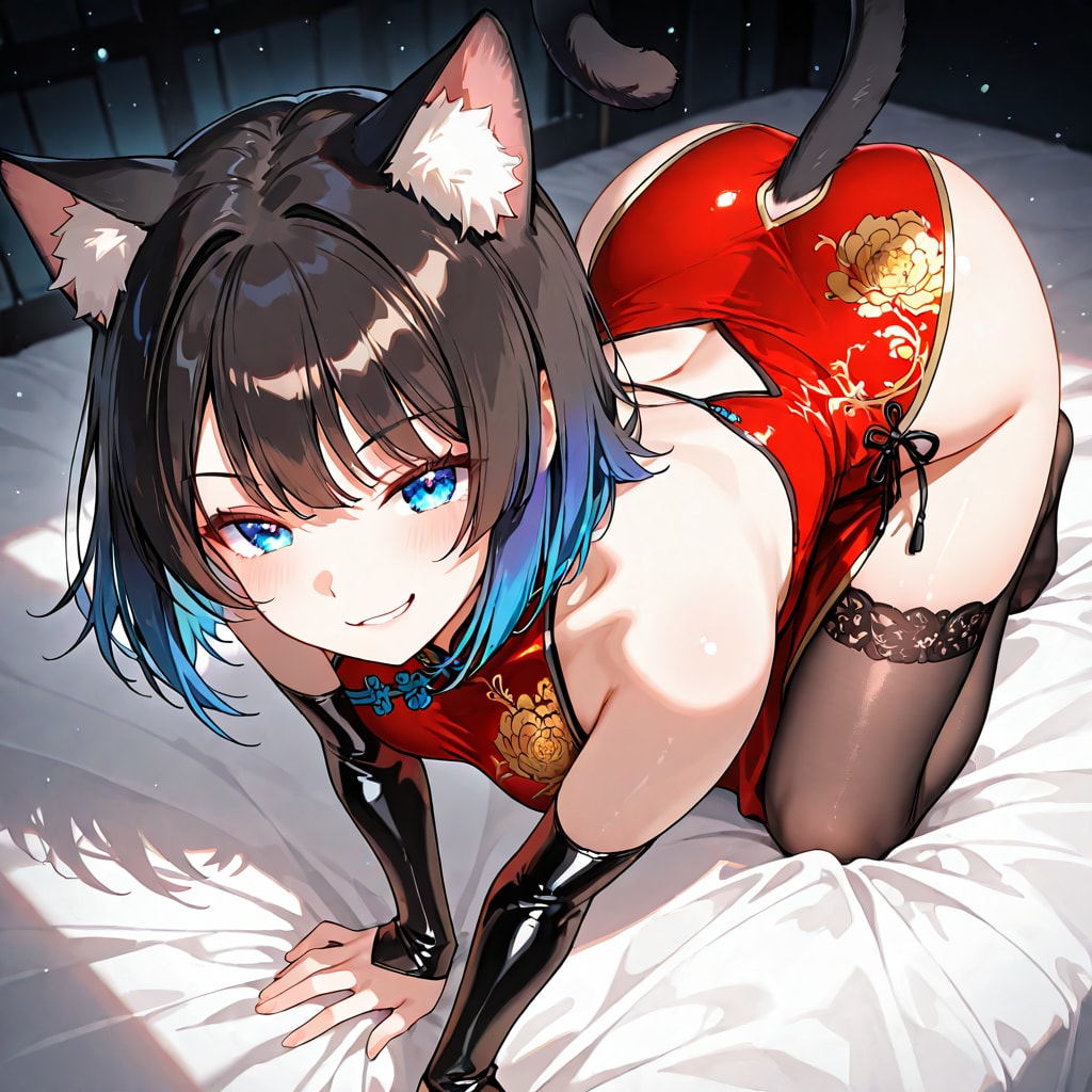 紅の艶、黒猫の誘惑