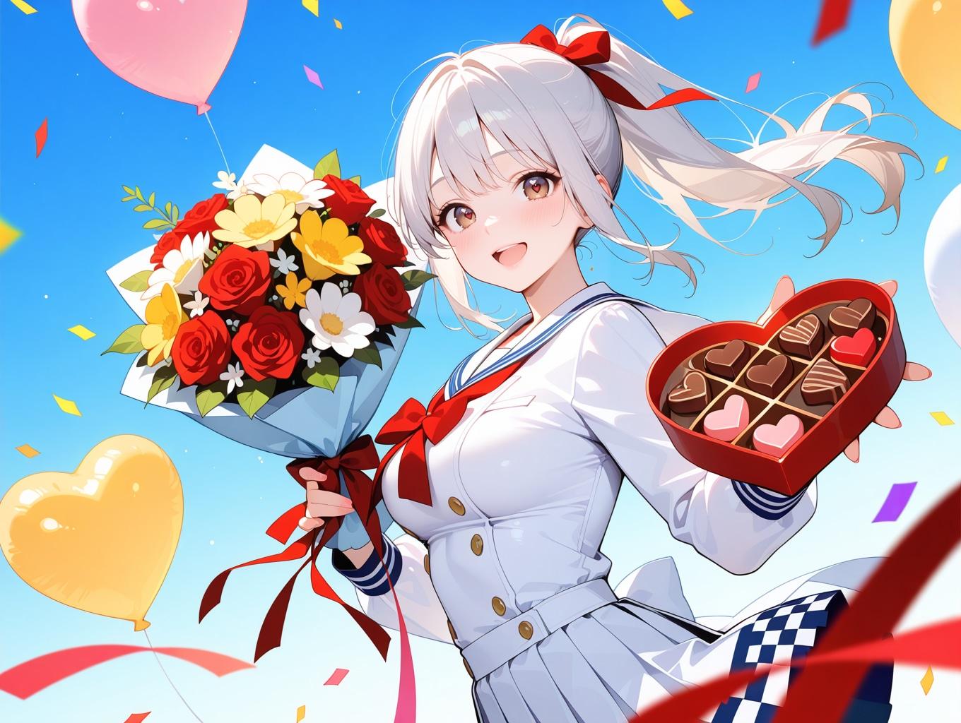 チョコ、おひとつどうぞーっ！ | の人気AIイラスト・グラビア