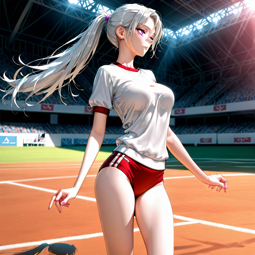 (1042)銀髪ちゃん体操服