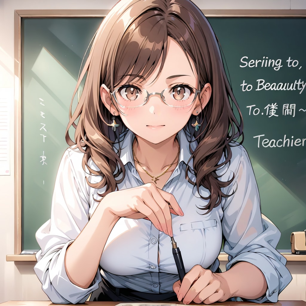 眼鏡っ娘で厳しい女性教師