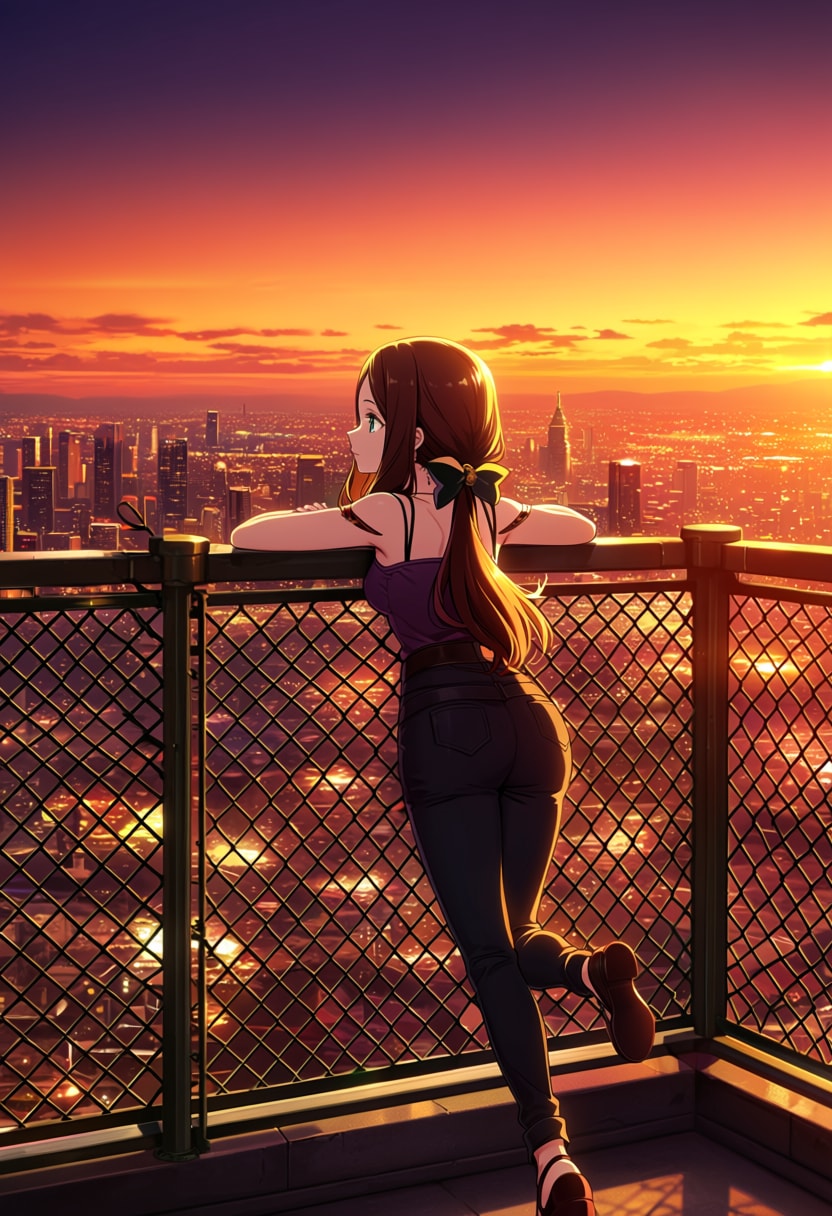 夕暮れの特等席 | の人気AIイラスト・グラビア