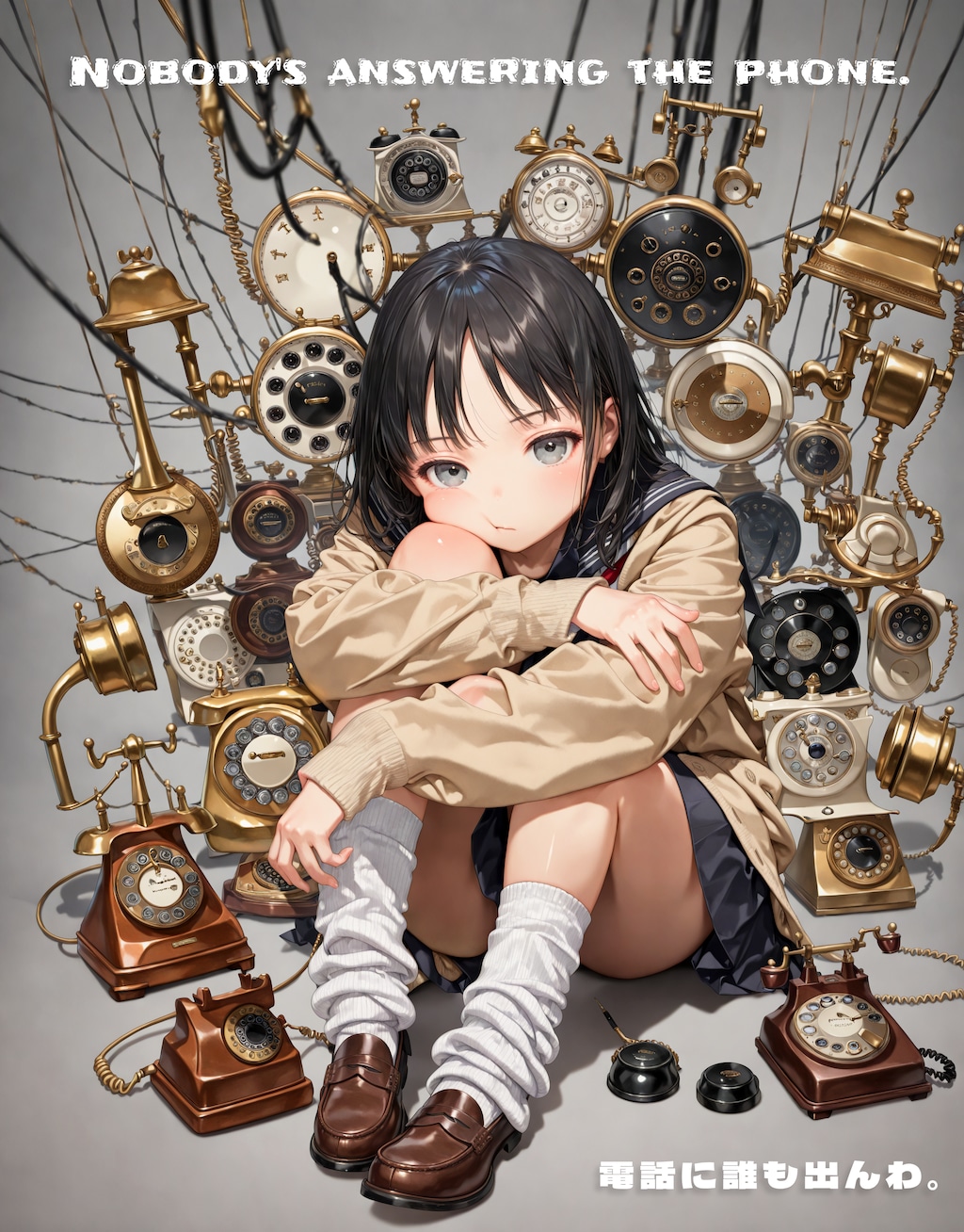 電話に誰も出んわ。